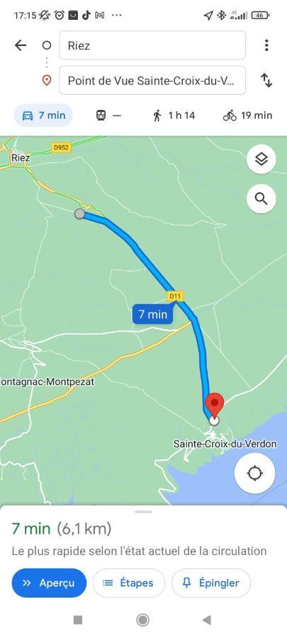Les Gorges Du Verdon Riez Exteriér fotografie